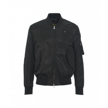 Bomber con logo nero