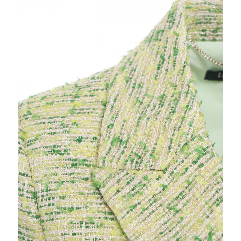 Tweed blazer verde
