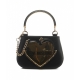 Mini bucket bag con applicazione del logo nero