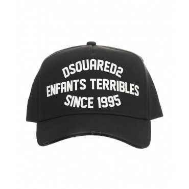 Cappellino da baseball con logo nero