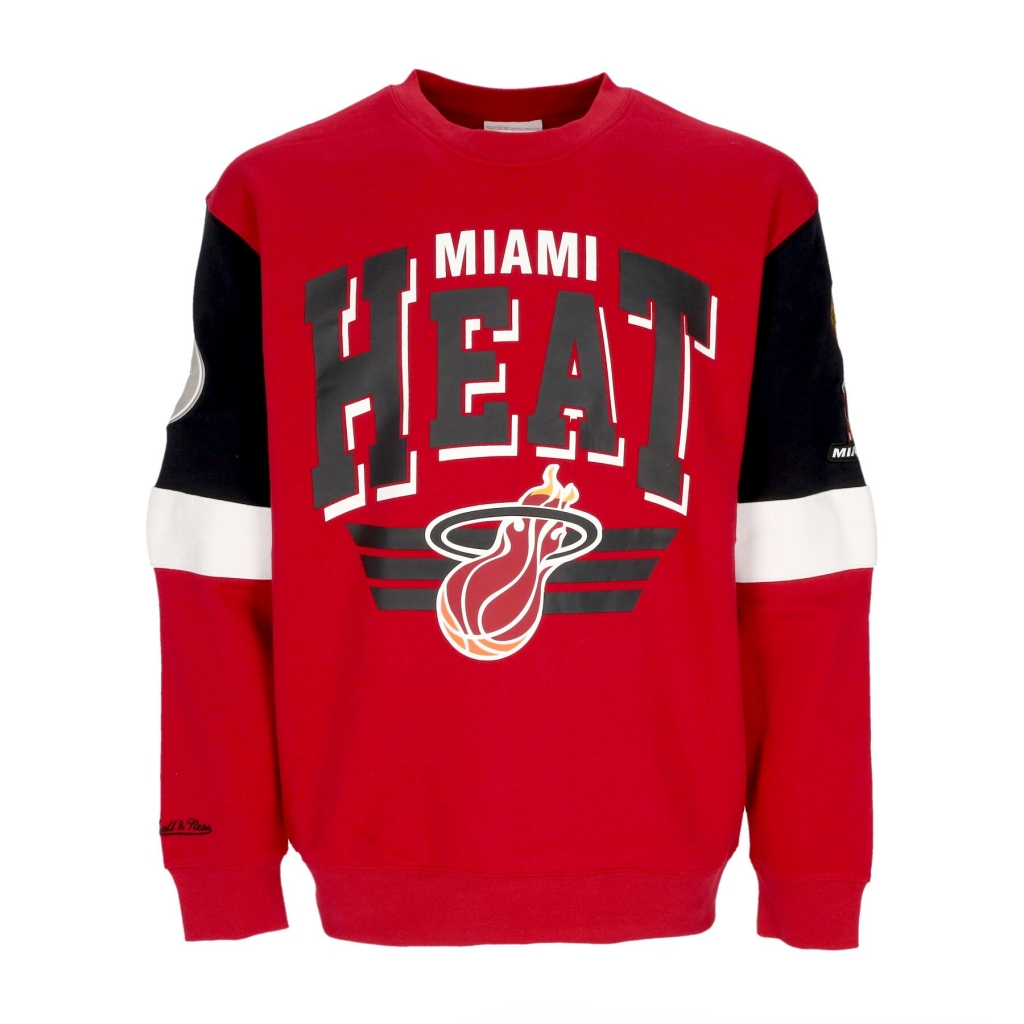 felpa girocollo uomo nba all over crew 30 miahea ORIGINAL TEAM COLORS