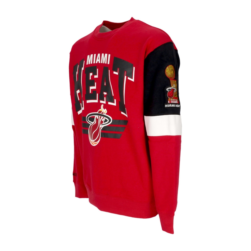felpa girocollo uomo nba all over crew 30 miahea ORIGINAL TEAM COLORS
