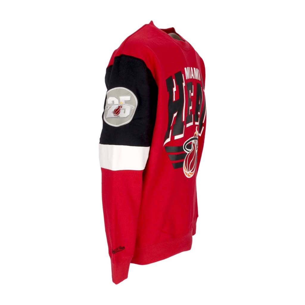 felpa girocollo uomo nba all over crew 30 miahea ORIGINAL TEAM COLORS