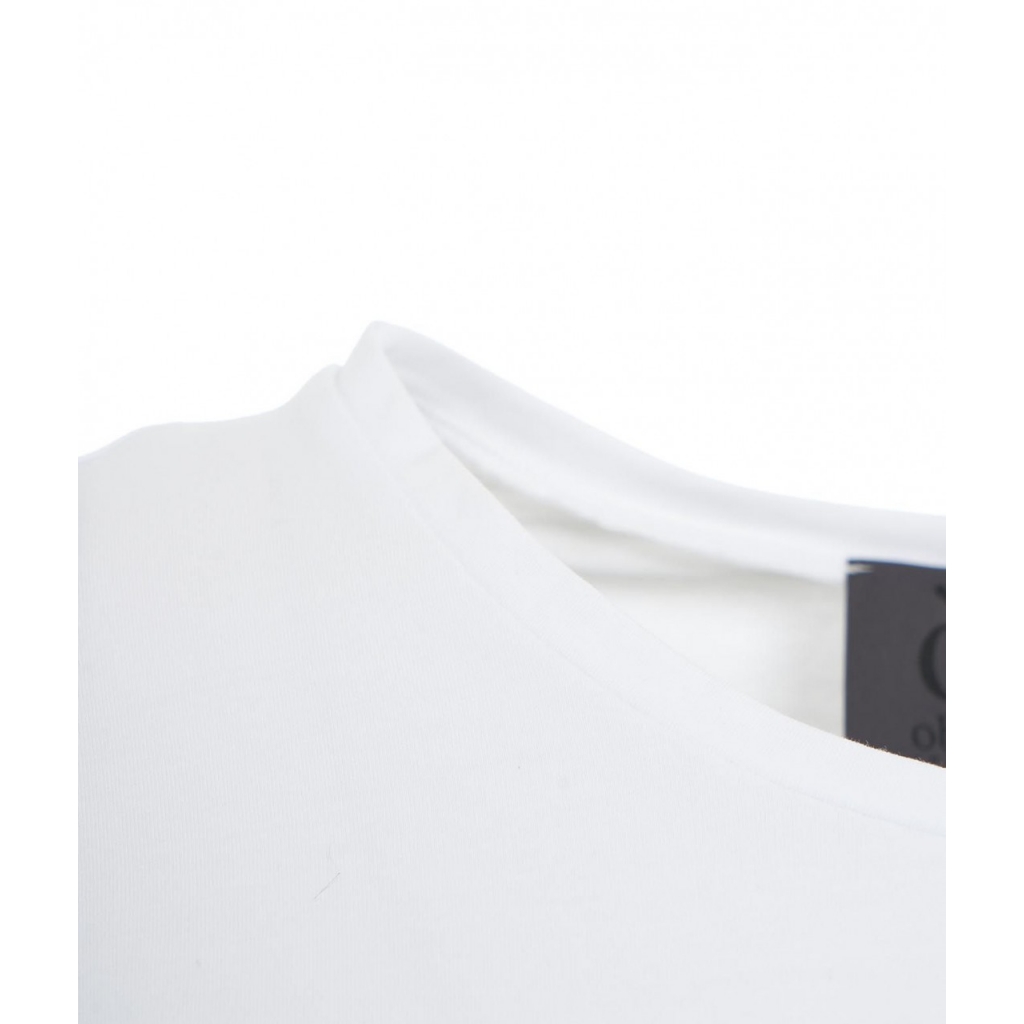 T-shirt con frange di paillettes bianco