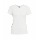 T-shirt con strass e cut-out bianco