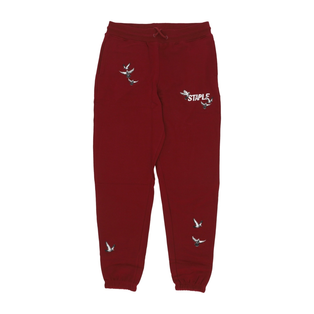 pantalone tuta leggero uomo flock logo sweatpant BURGUNDY