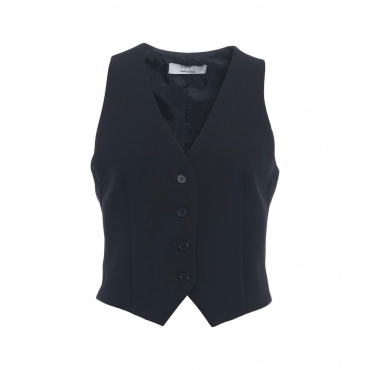 Gilet monopetto blu scuro