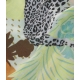 Foulard con stampa animale multicolore