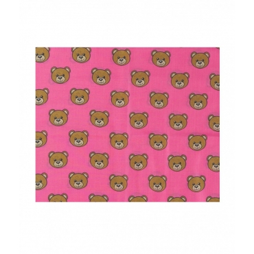 Foulard con stampa logo pink