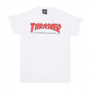 maglietta uomo outline tee WHITE/RED