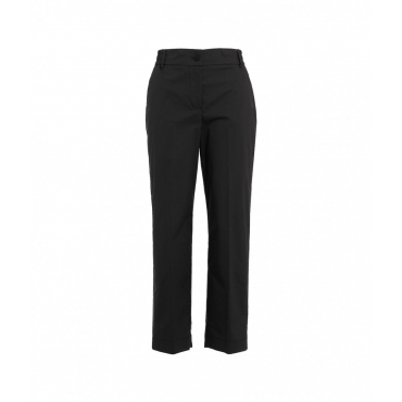 Pantaloni con fascia elastica in vita nero