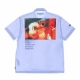 camicia manica corta uomo cute polo shirt x gremlins LIGHT BLUE