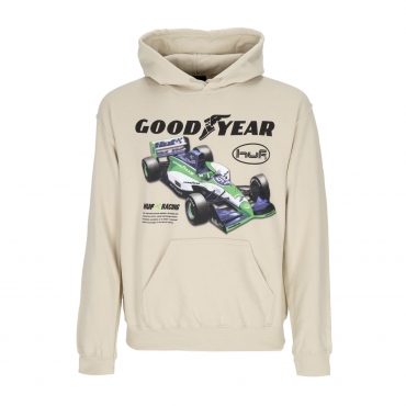 felpa cappuccio uomo final lap po hoodie x goodyear NATURAL