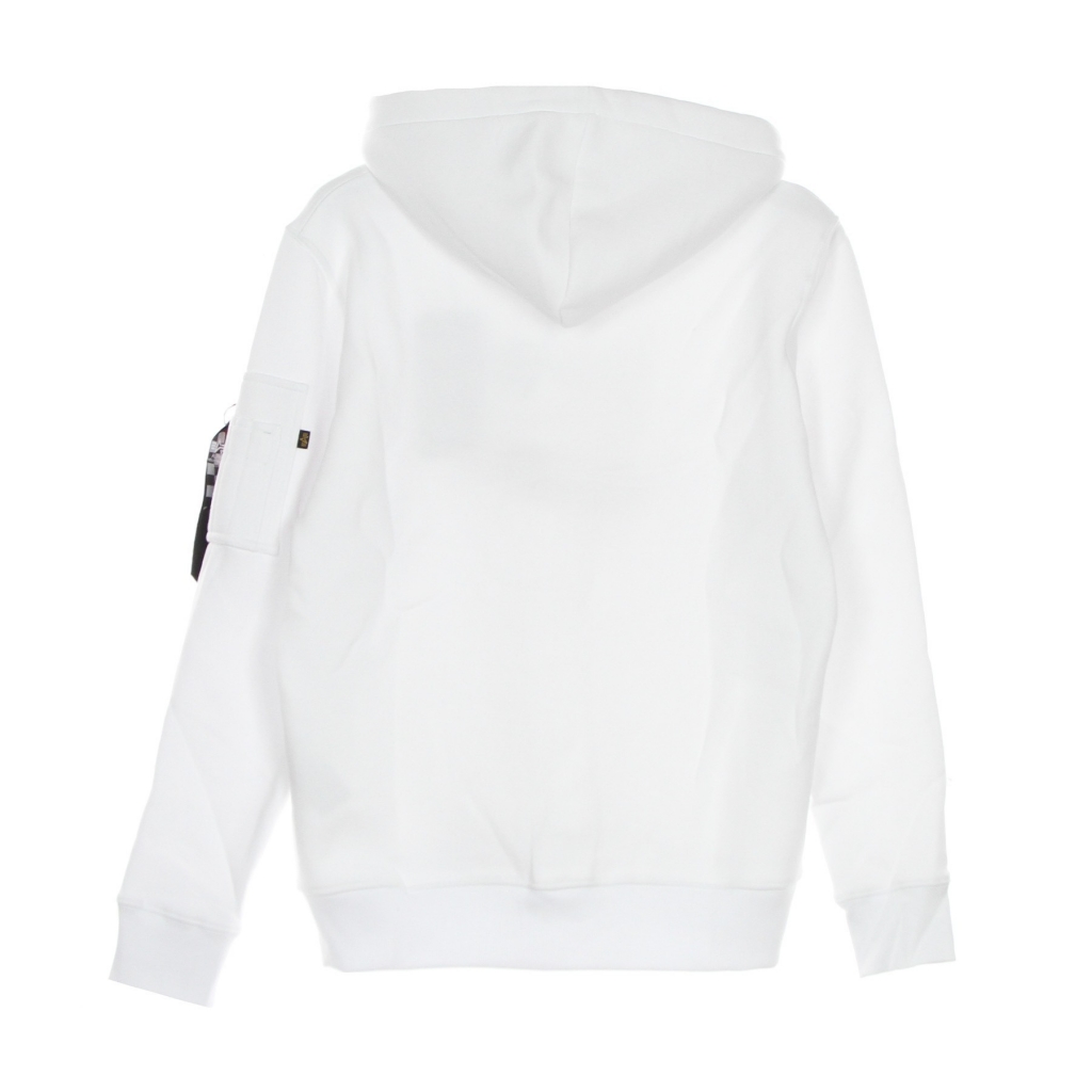 felpa cappuccio uomo hot wheels flag hoody WHITE