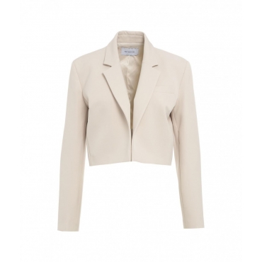 Cropped blazer avorio