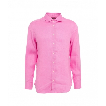 Camicia in lino pink