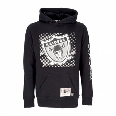 felpa cappuccio uomo nfl big face 70 hoodie oakrai BLACK