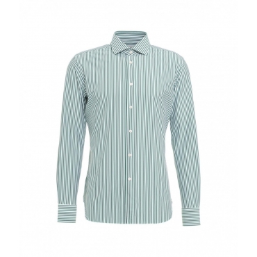 Camicia a righe verde