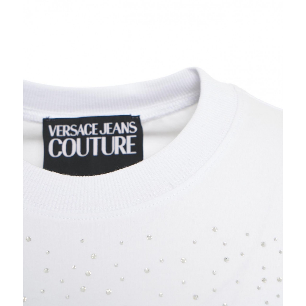 T-shirt con strass bianco