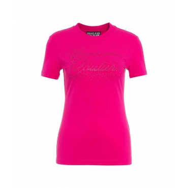 T-shirt con strass pink