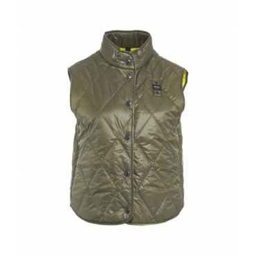 Gilet in piuma doca trapuntato verde