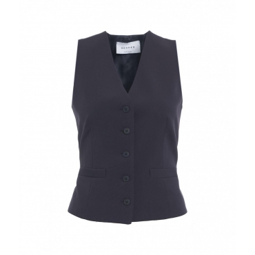 Single-breasted vest blu scuro