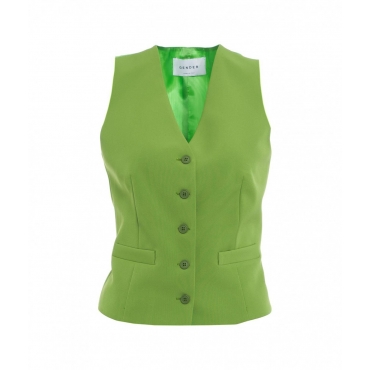 Single-breasted vest verde