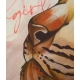Foulard con stampa tigre arancione