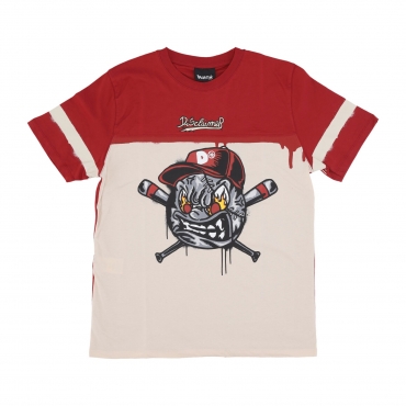 maglietta uomo baseball tee INDIAN RED/CREAM