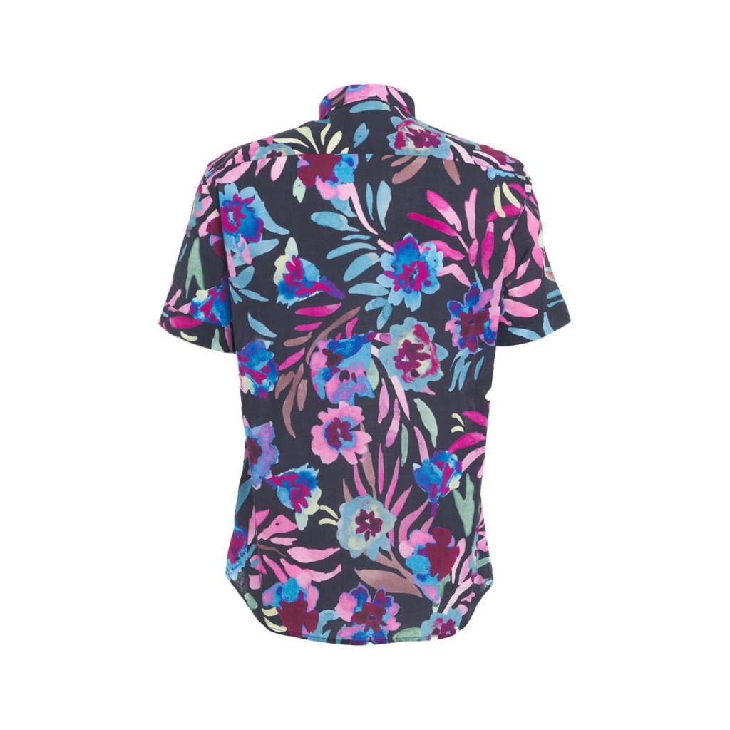Camicia con stampa floreale multicolore