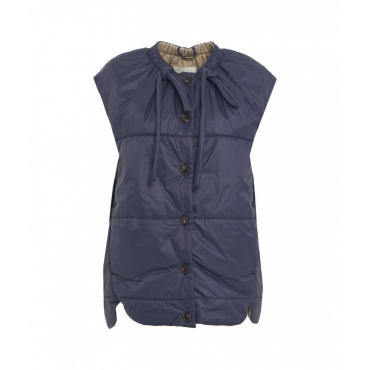 Gilet trapuntato blu scuro