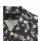 Camicia con ricamo floreale nero