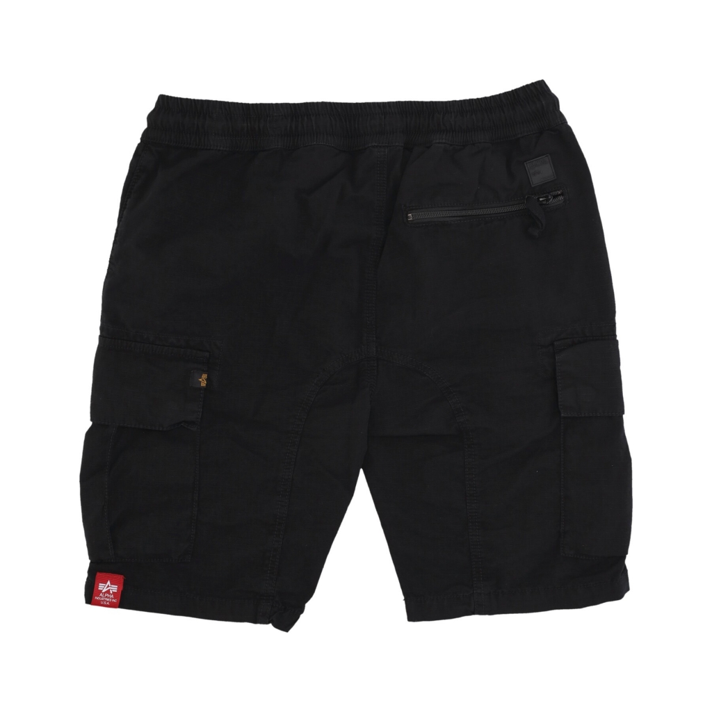 pantalone corto uomo ripstop jogger short BLACK