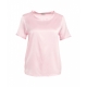 T-shirt in seta rosa chiaro