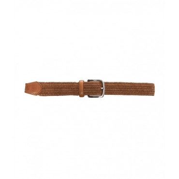 Cintura Lampranto intrecciata con fibbia marrone