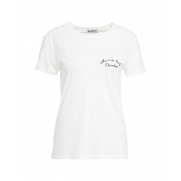 T-shirt con logo bianco