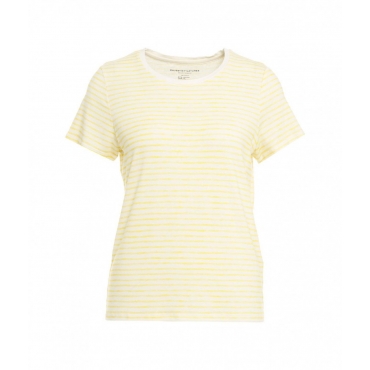 T-shirt con motivo a righe giallo