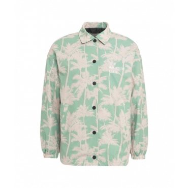 Giacca con stampa tropicale verde