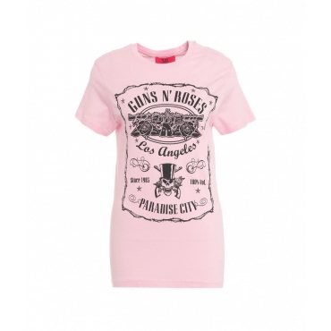 T-shirt Guns con stampa pink