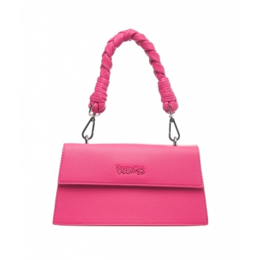 Borsa a spalla con logo pink