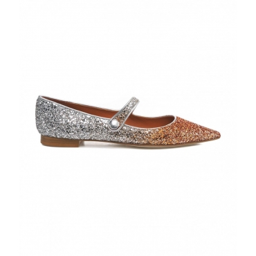 Ballerine glitterate arancione