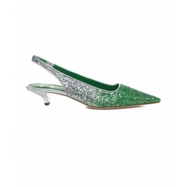 Ballerine glitterate verde