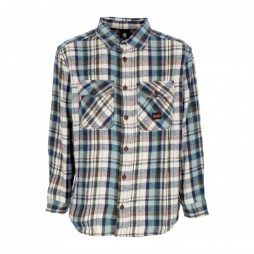 camicia manica lunga uomo hueco classic shirt HUECO PLAID CHESTNUT/MINERAL
