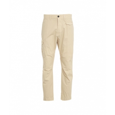 Pantaloni cargo Robin in popeline beige