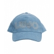 Cappello da baseball con logo in strass blu