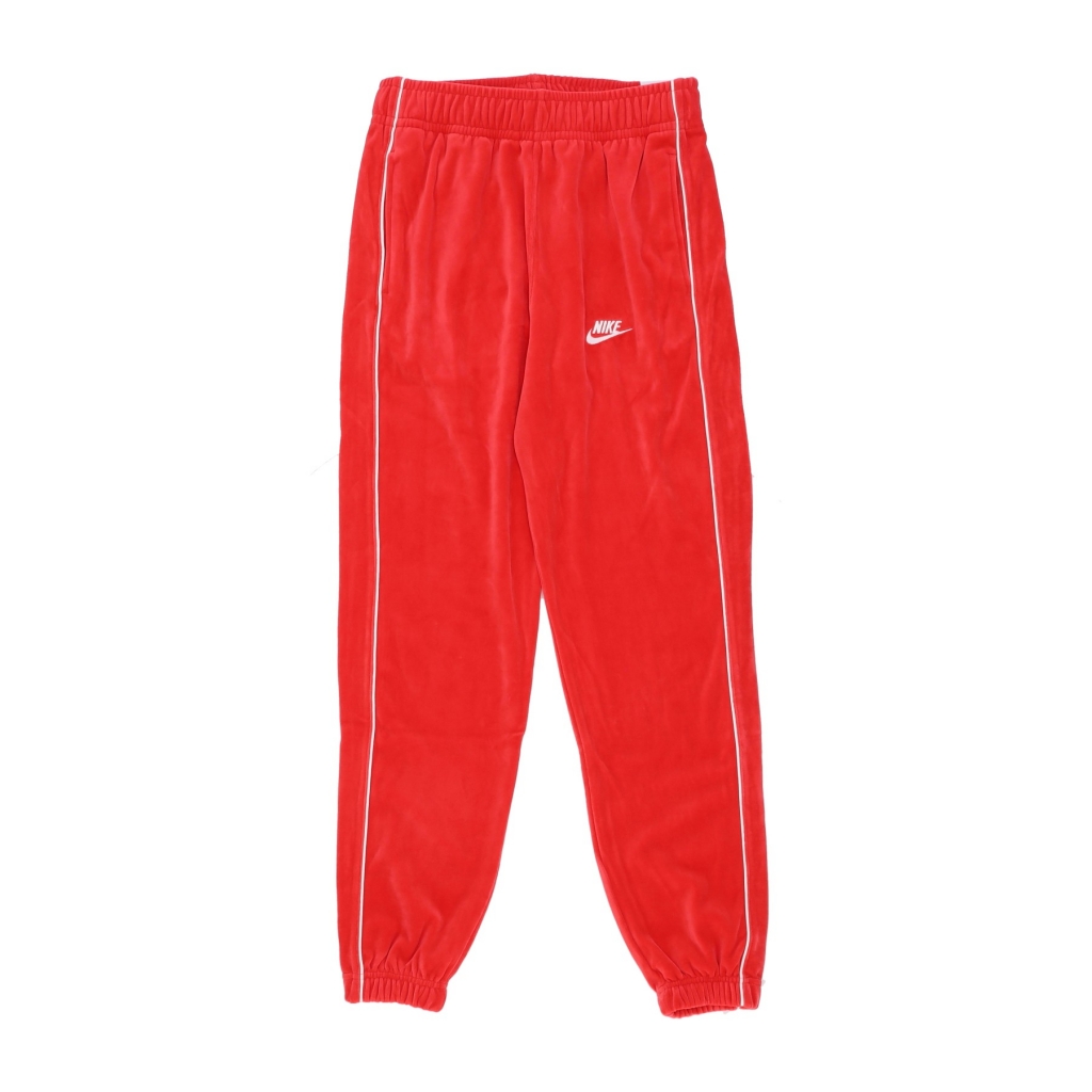 pantalone tuta uomo sportswear club velour pant UNIVERSITY RED/WHITE