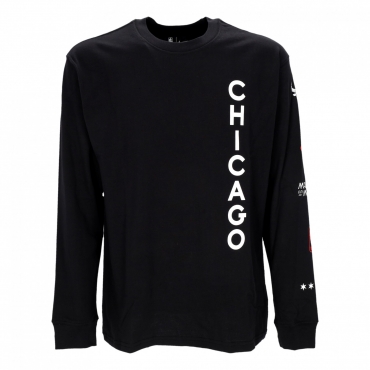 maglietta manica lunga uomo nba city edition m90 l/s tee chibul BLACK
