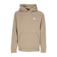 felpa cappuccio uomo club hoodie pullover basketball KHAKI/KHAKI/WHITE