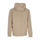 felpa cappuccio uomo club hoodie pullover basketball KHAKI/KHAKI/WHITE