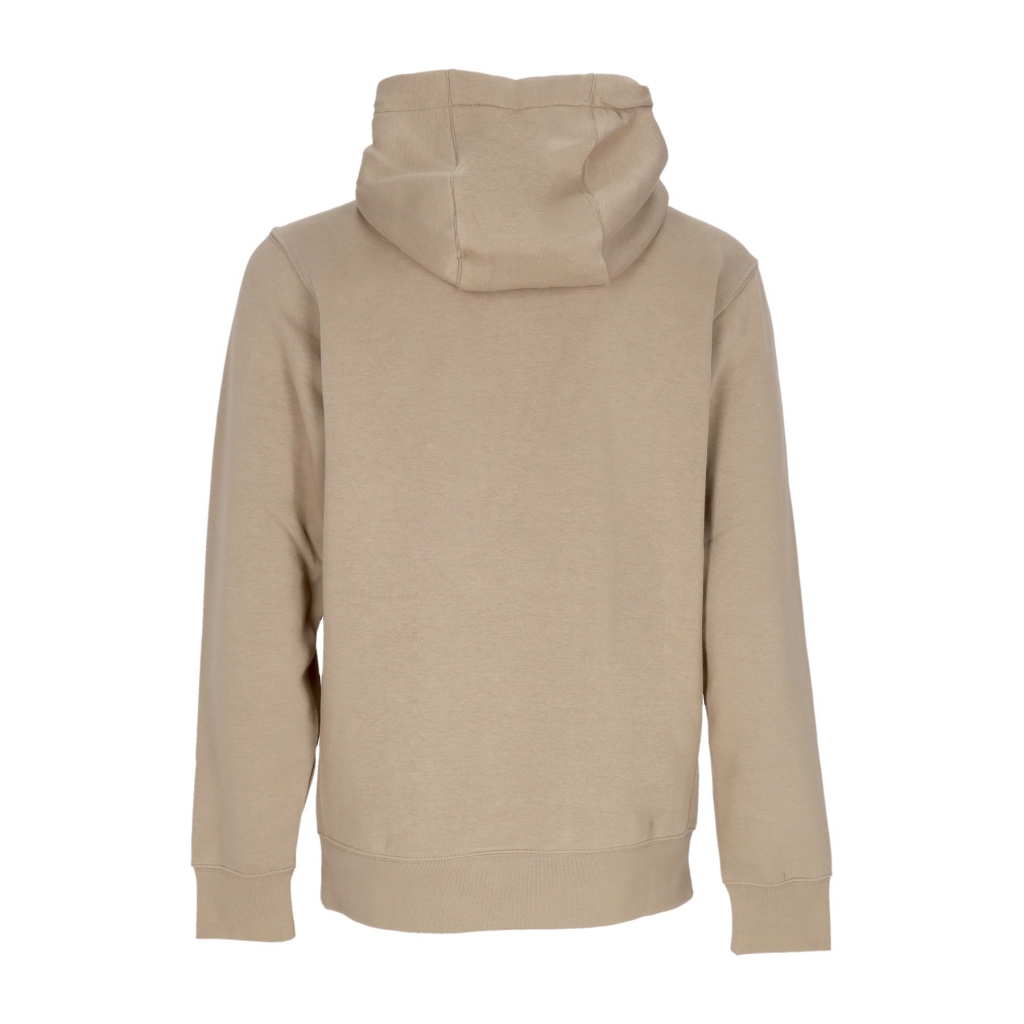 felpa cappuccio uomo club hoodie pullover basketball KHAKI/KHAKI/WHITE